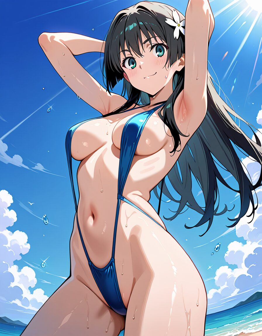 佐天涙子（とある科学の超電磁砲）スリングショット水着エロ画像31